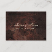 Trouwstoel Kaart - Bruin Gothic Halloween LIEFDE Plaatskaartje (Achterkant)