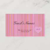 Trouwstoel Kaart Sjabloon Plaatskaartje (Achterkant)