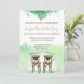 Trouwstoelen en Waterverf met trouwtafel Kaart (Staand voorkant)