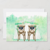 Trouwstoelen en Waterverf met trouwtafel Kaart (Achterkant)