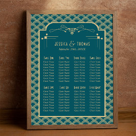 Trouwstoelen in vintage Art Deco Gatsby-stijl uit  Poster