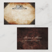 Trouwstoelen Kaarten - BLANK voornamen op de rug Plaatskaartje (Voorkant / Achterkant)