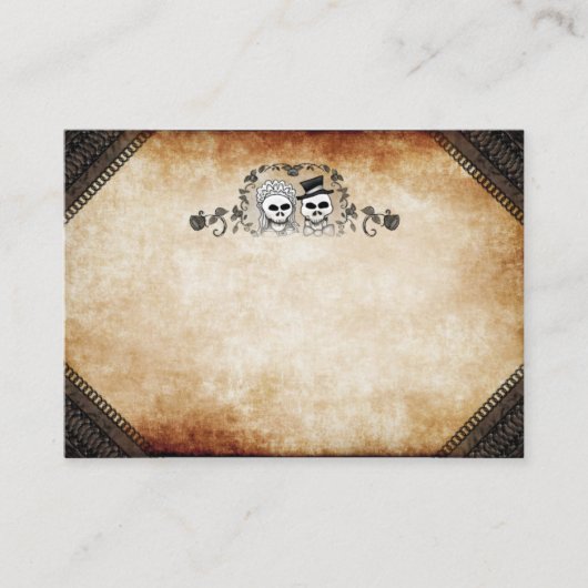 Trouwstoelen Kaarten - BLANK voornamen op de rug Plaatskaartje (Voorkant)