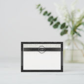 Trouwstoelen Kaarten - BLANK zwart & wit Deco Plaatskaartje (Staand voorkant)