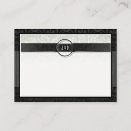 Trouwstoelen Kaarten - BLANK zwart & wit Deco Plaatskaartje