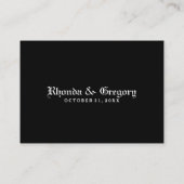 Trouwstoelen Kaarten - Zwart & Rood Roses Matching Plaatskaartje (Achterkant)