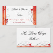 Trouwstoelen Opdracht Kaart sjabloon Plaatskaartje (Voorkant / Achterkant)