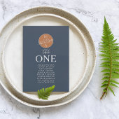 Trouwstoelindeling in marineblauw