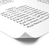 Trouwstoelindeling met regenboogconfetti poster (Hoek)