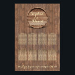 Trouwstoelindeling met wijnvat van hout in wijngaa poster<br><div class="desc">Uniek ontwerp voor een wijngaard- of wijnthema-huwelijk met een houten vat van bovenaf gezien op een oude houten plank. Het is ook perfect voor je rustieke, landelijke, boerderij-, ranch-huwelijk. Gebruik de aanpastool om je informatie toe te voegen. Er is een uitnodigingscollectie beschikbaar om bij te passen. Kijk hier: Rustic Wooden...</div>