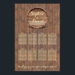 Trouwstoelindeling met wijnvat van hout in wijngaa poster<br><div class="desc">Uniek ontwerp voor een wijngaard- of wijnthema-huwelijk met een houten vat van bovenaf gezien op een oude houten plank. Het is ook perfect voor je rustieke, landelijke, boerderij-, ranch-huwelijk. Gebruik de aanpastool om je informatie toe te voegen. Er is een uitnodigingscollectie beschikbaar om bij te passen. Kijk hier: Rustic Wooden...</div>