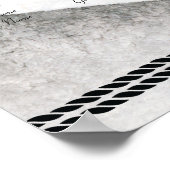 Trouwstoelindeling Nautisch 45x60 cm Grijs Wit Poster (Hoek)