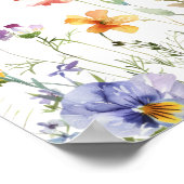 Trouwstoelindeling voor wilde bloementuin poster (Hoek)