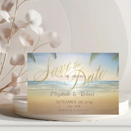 Trouwstrand Palms Sunset Save The Date