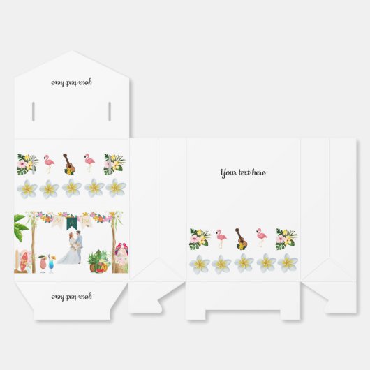 Trouwstrand tropische zomer Favoriet Box Bedankdoosjes (Ongevouwen)