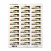 Trouwstrand zonsondergang paradijselijke kust etiket (Full Sheet)