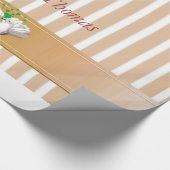 Trouwstrepen gouden cadeaupapier (Hoek)