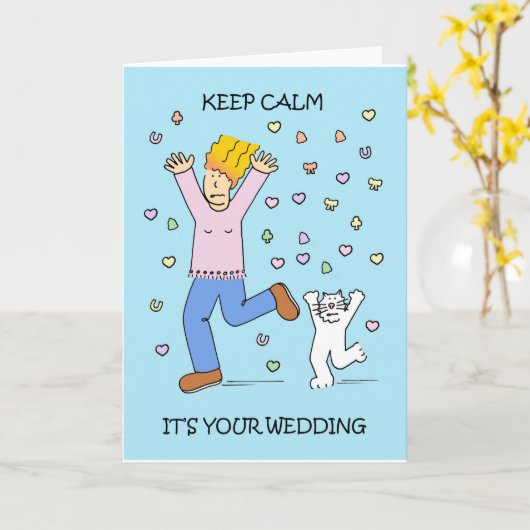 Trouwstress Bridezilla Kaart (Gele Bloem)