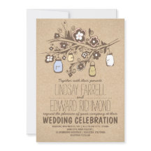 Trouwsuite rustieke kraft bloemenmetselaars potten