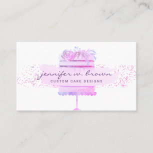 Trouwtaart Bakker Evenementenplanner Glitter Roze Visitekaartje