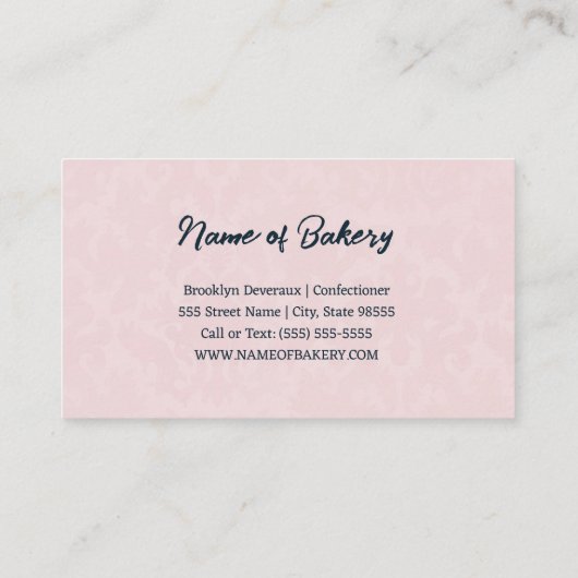 Trouwtaart Bakkerij Bloemengebak Artisan Visitekaartje (Achterkant)