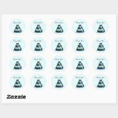 Trouwtaart Bedankt Ronde Sticker (Vel)