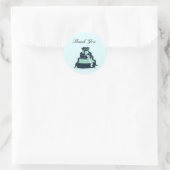 Trouwtaart Bedankt Ronde Sticker (Tas)