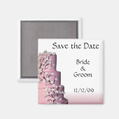 Trouwtaart Bewaar de datum Magneten (Voorkant / Achterkant)