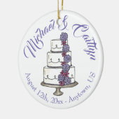 Trouwtaart Bruiloft Jubileum Keramisch Ornament (Links)