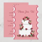 Trouwtaart bruiloft uitnodiging (Voorkant / Achterkant)