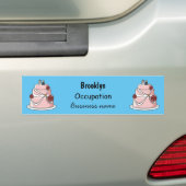 Trouwtaart cartoon illustratie bumpersticker (Op auto)