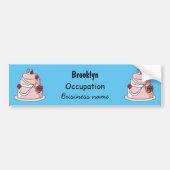 Trouwtaart cartoon illustratie bumpersticker (Voorkant)