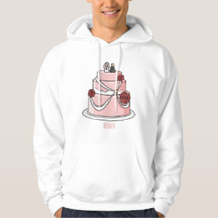 Trouwtaart cartoon illustratie hoodie