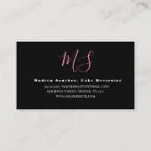 Trouwtaart Decorator Cake Logo Faux Gold Visitekaartje (Achterkant)