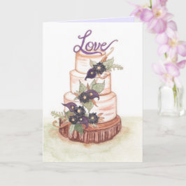 Trouwtaart Happy Wedding Kaart