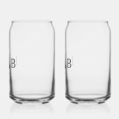 Trouwtaart Initialen Blikvorm Glas (Links)