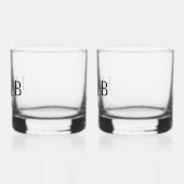 Trouwtaart Initialen Whisky Glas (Links)