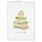 Trouwtaart is net getrouwd kaart (Voorkant)