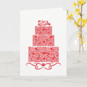 Trouwtaart Kaart (Gele Bloem)