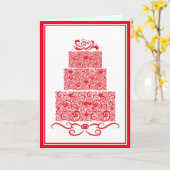 Trouwtaart Kaart (Gele Bloem)