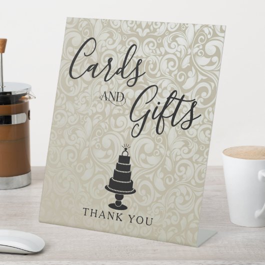 Trouwtaart Kaarten & Cadeaus Reclamebord Met Voetstuk (Insitu)