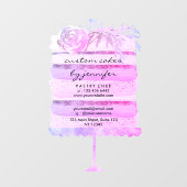 Trouwtaart knipsel roze event planner raamsticker (Vel)