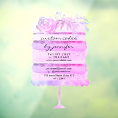 Trouwtaart knipsel roze event planner raamsticker (Vel 3)