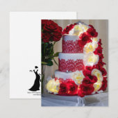 Trouwtaart met boeket, ringen en sluier kaart (Voorkant / Achterkant)