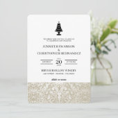 Trouwtaart met details en QR-code Kaart (Staand voorkant)