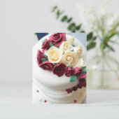 Trouwtaart met Sugar-Flower Cascade Briefkaart (Staand voorkant)