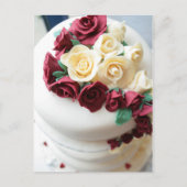 Trouwtaart met Sugar-Flower Cascade Briefkaart (Voorkant)