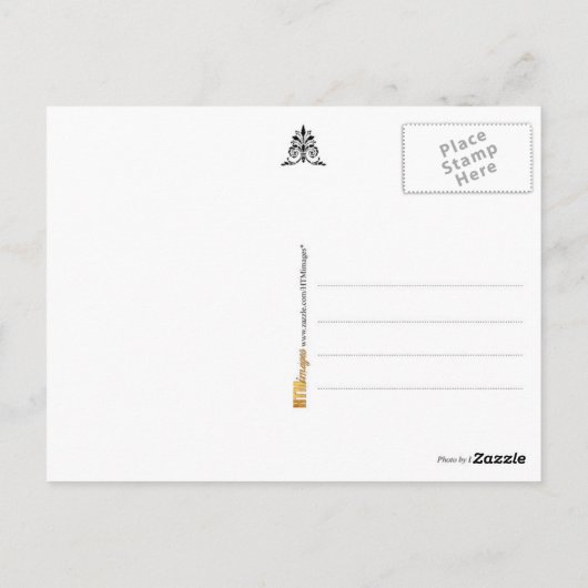 Trouwtaart met Sugar-Flower Cascade Briefkaart (Achterkant)