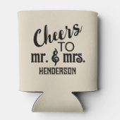 Trouwtaart monogram blikjeskoeler (Achterkant)