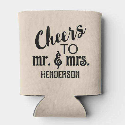 Trouwtaart monogram blikjeskoeler (Achterkant)